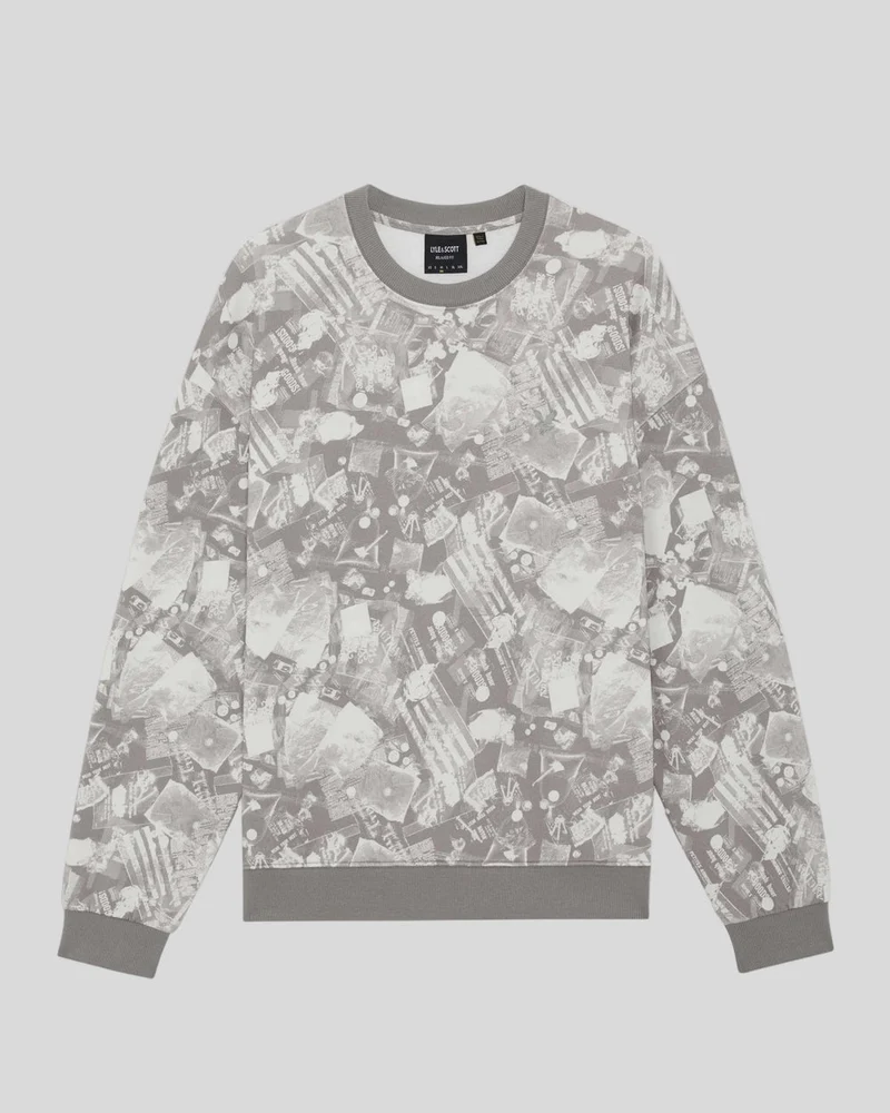 Lyle & Scott Herren-Sweatshirt mit Industriegrafik | Kaltgrau
