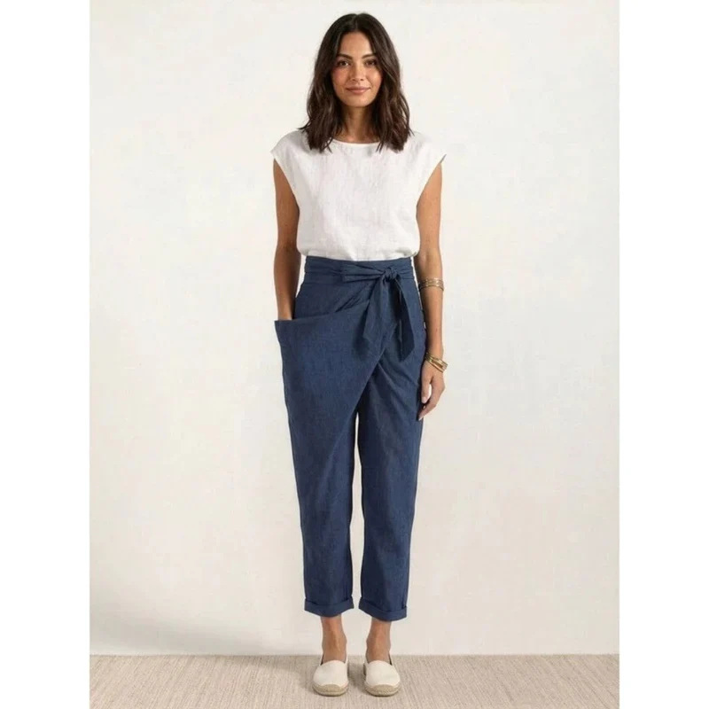 Angelika | Damen Freizeit High Waist Hose