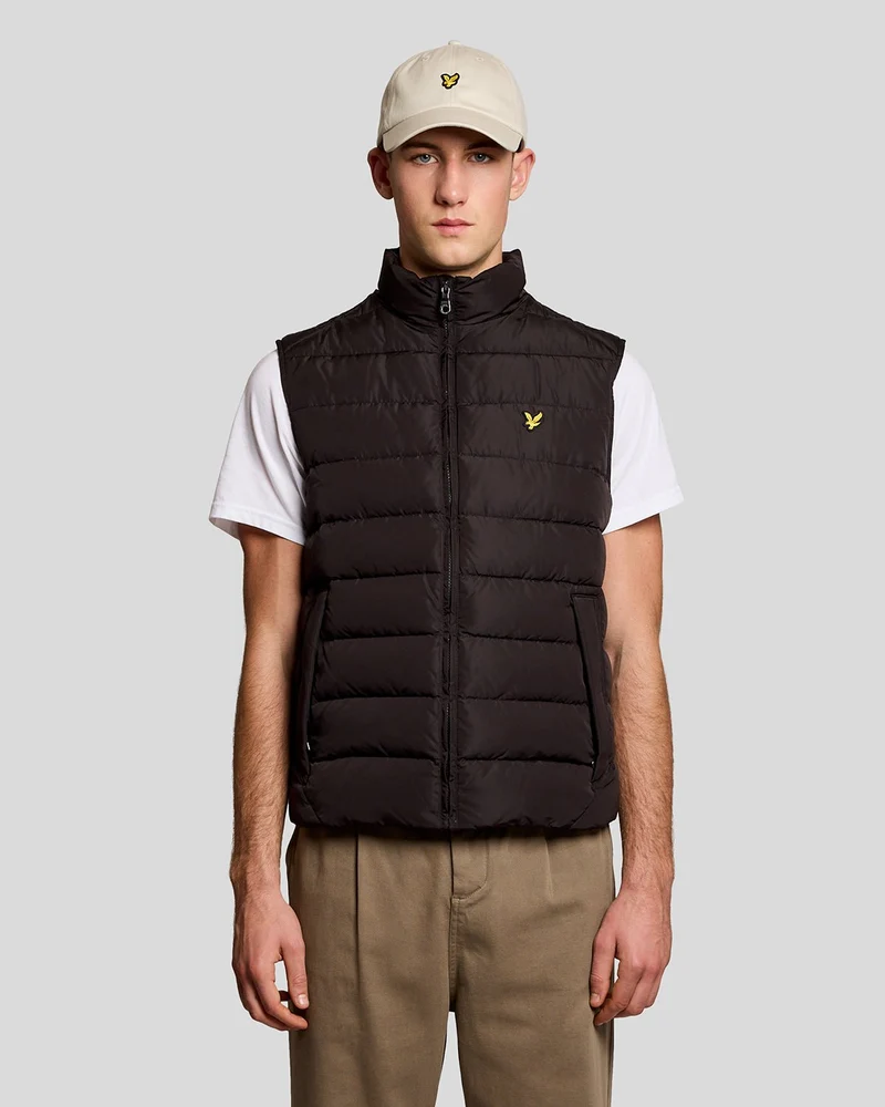 Lyle & Scott Steppweste für Herren | Tiefschwarz