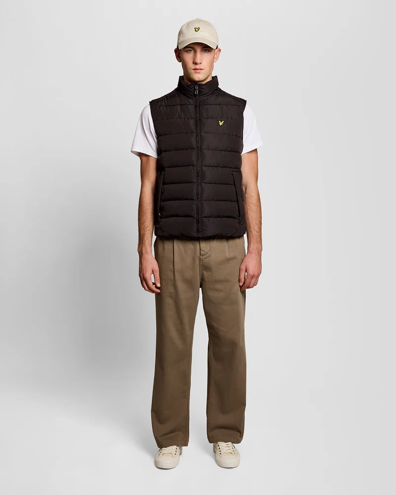 Lyle & Scott Steppweste für Herren | Tiefschwarz
