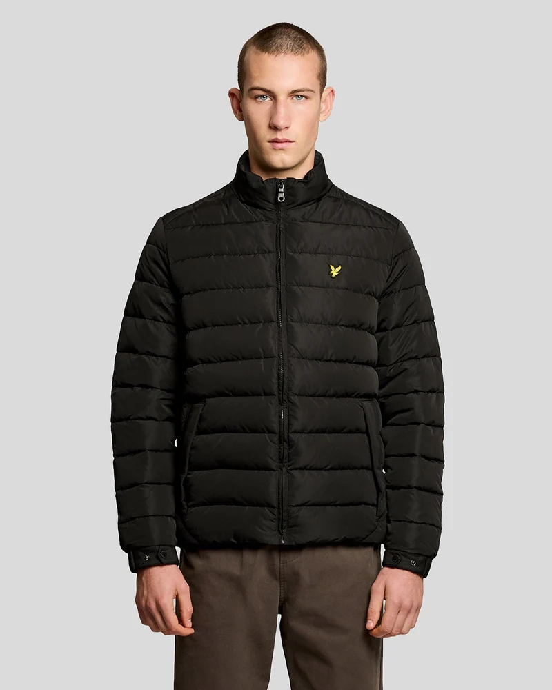 Lyle & Scott Steppjacke für Herren | Tiefschwarz