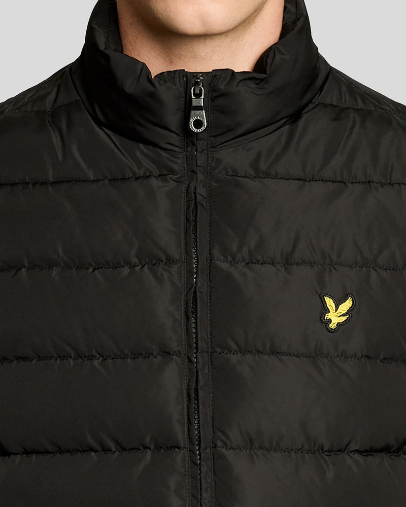 Lyle & Scott Steppjacke für Herren | Tiefschwarz