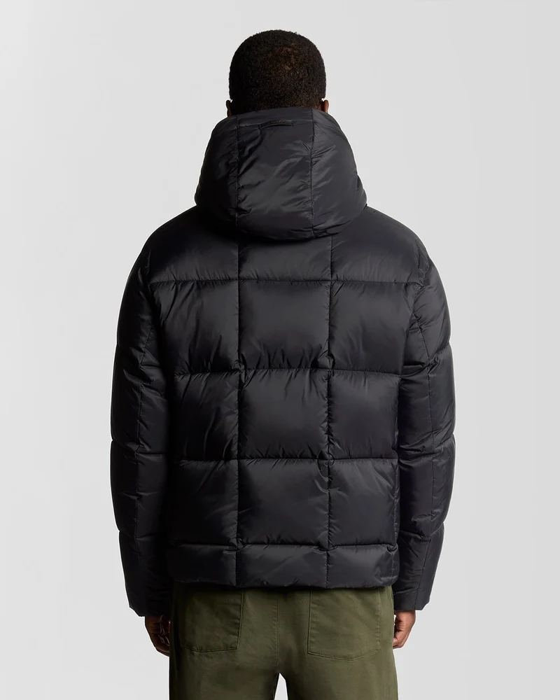 Lyle & Scott Herren-Steppjacke im Cocoon-Stil | Lack