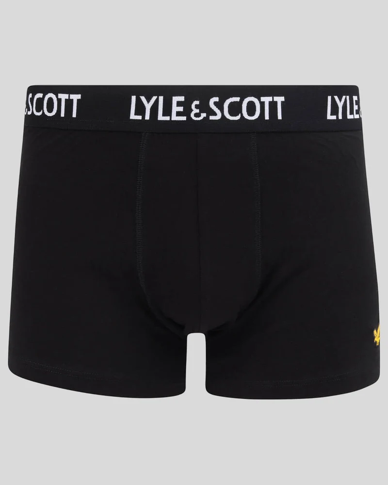 Lyle & Scott Barclay Herren-Badehosen | 3er-Pack | Schwarz
