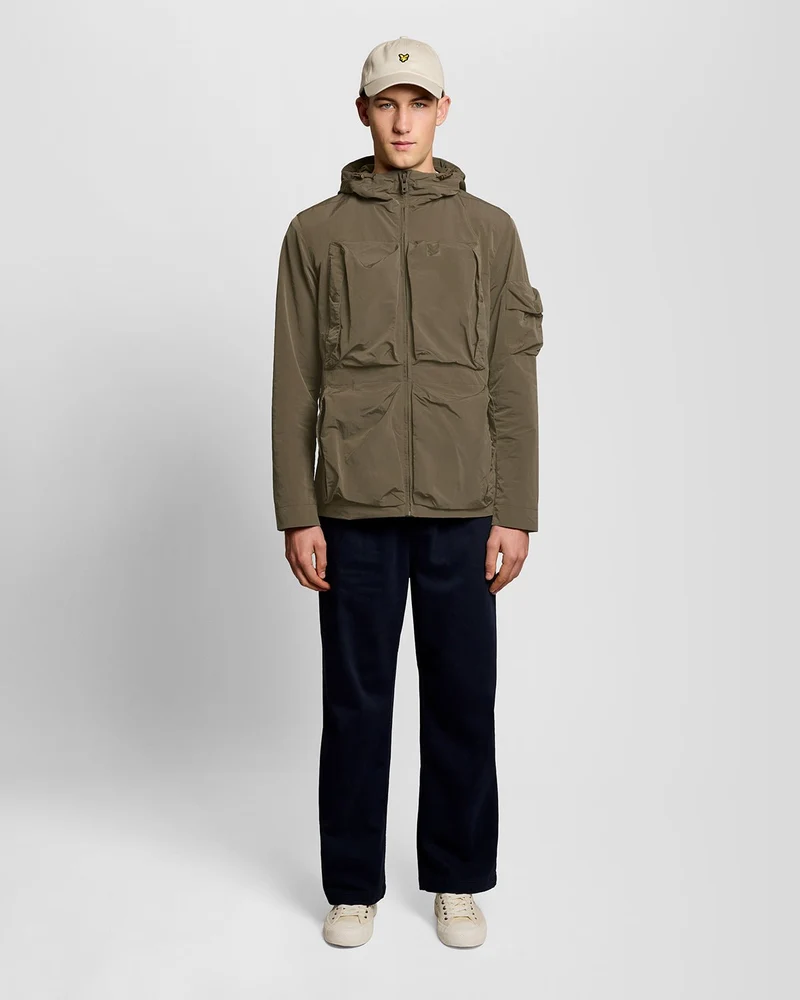 Lyle & Scott Leichte Herren-Windjacke | Khaki-Asch