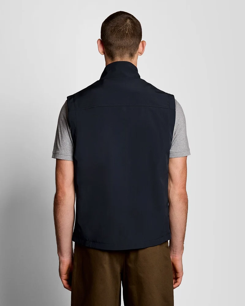 Lyle & Scott Herren-Softshellweste mit Mesh-Einsatz am Rücken | Dunkelblau