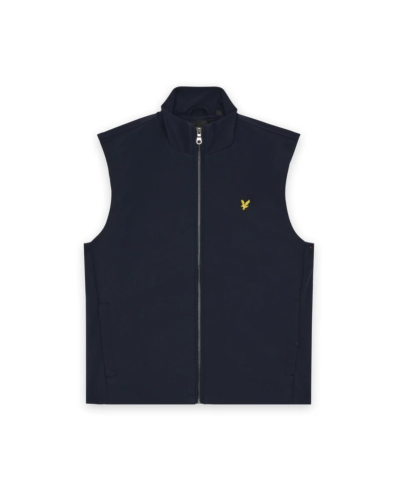 Lyle & Scott Herren-Softshellweste mit Mesh-Einsatz am Rücken | Dunkelblau