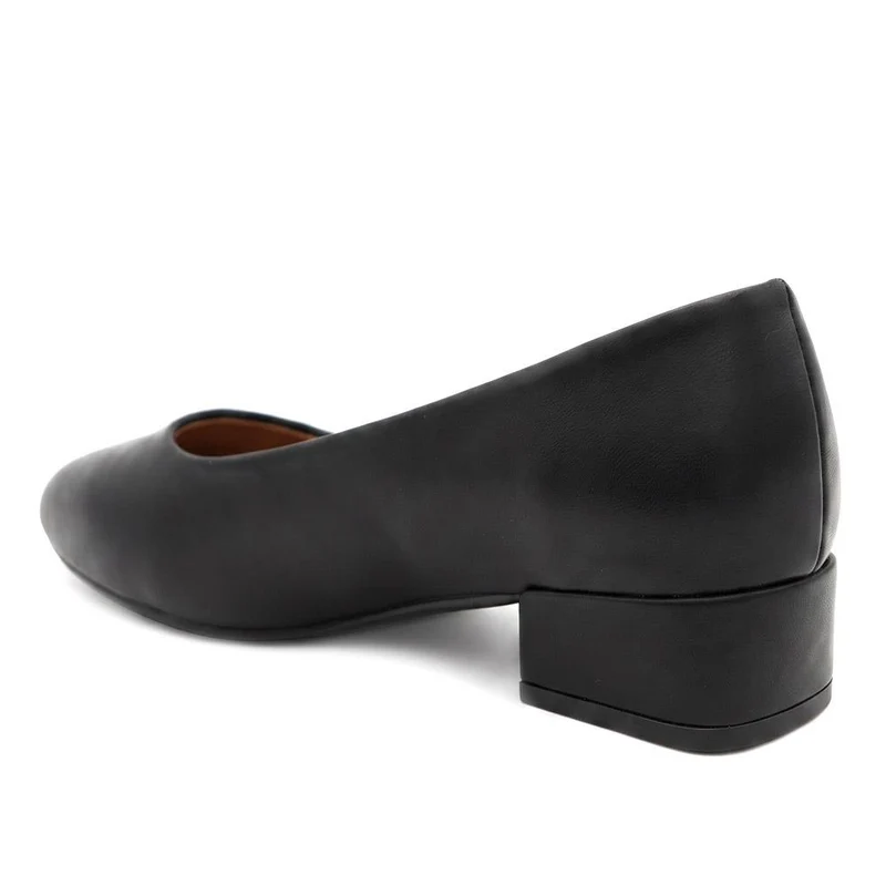 Wide Fit Smart Block Heel Court Shoes - TELOO44002 / 329 620 - Black