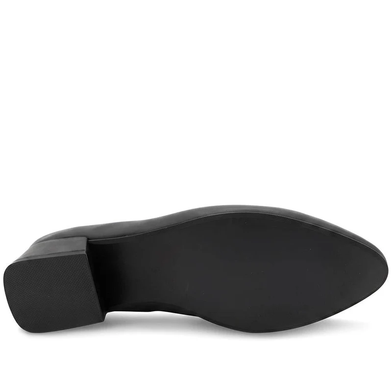 Wide Fit Smart Block Heel Court Shoes - TELOO44002 / 329 620 - Black