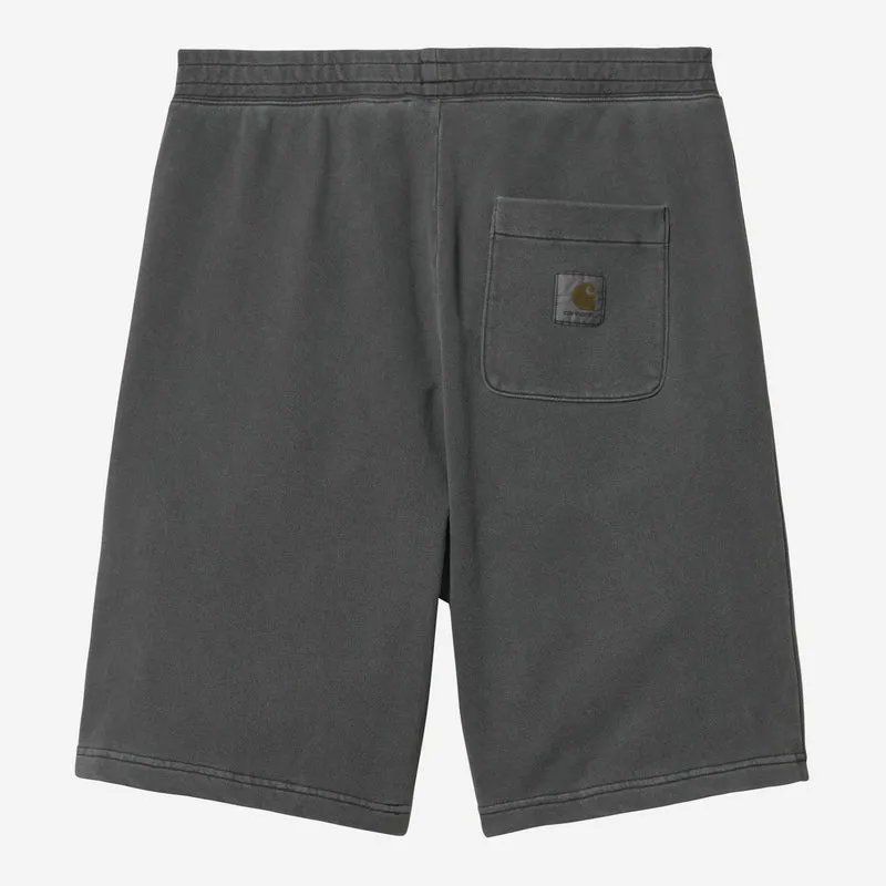 Carhartt WIP Nelson Sweatshorts für Herren | Schwarz, stückgefärbt