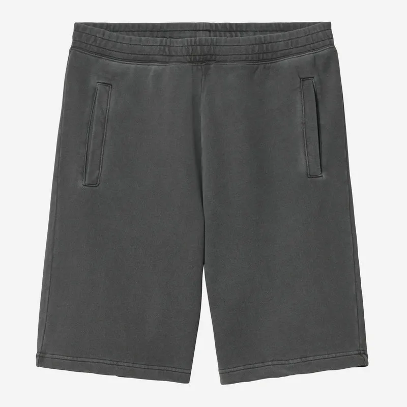 Carhartt WIP Nelson Sweatshorts für Herren | Schwarz, stückgefärbt