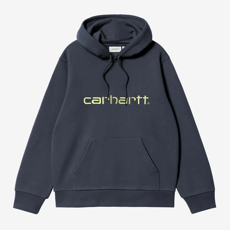 Carhartt WIP Herren Carhartt Hoodie | Tiefes Nachtblau / Zartes Grün