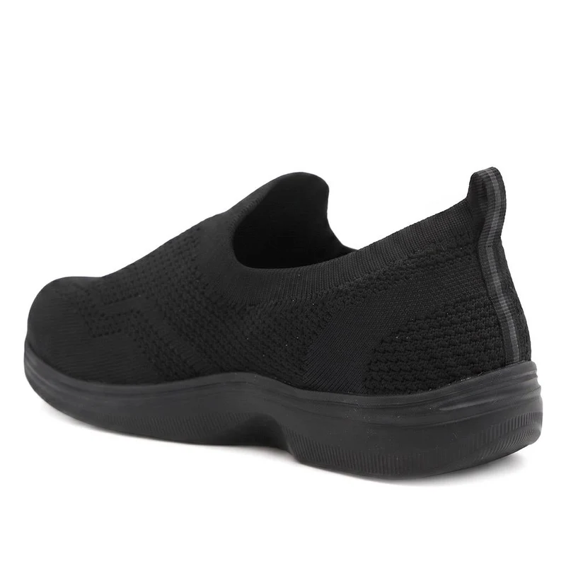 Extra Wide Breathable Slip On Trainers - LILOU / 329 940 - Black