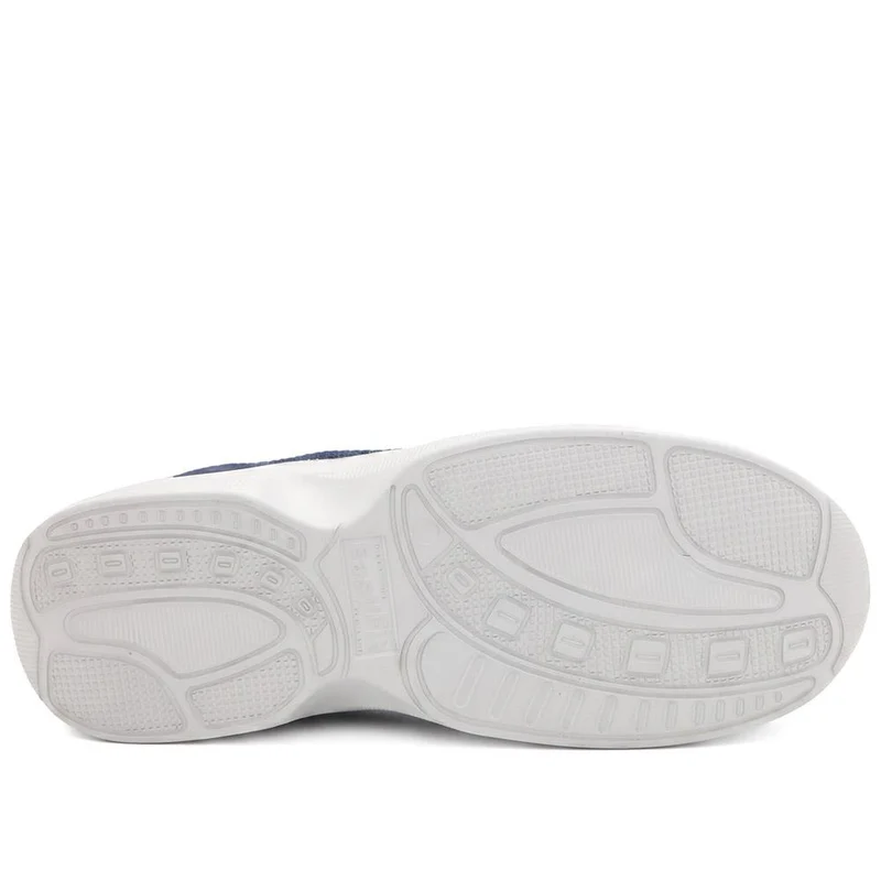 Extra Wide Breathable Slip On Trainers - LILOU / 329 940 - Navy