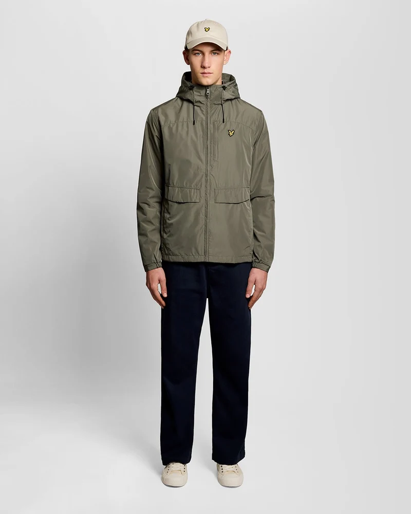 Lyle & Scott Leichte Herren-Kapuzenjacke | Khaki-Asch