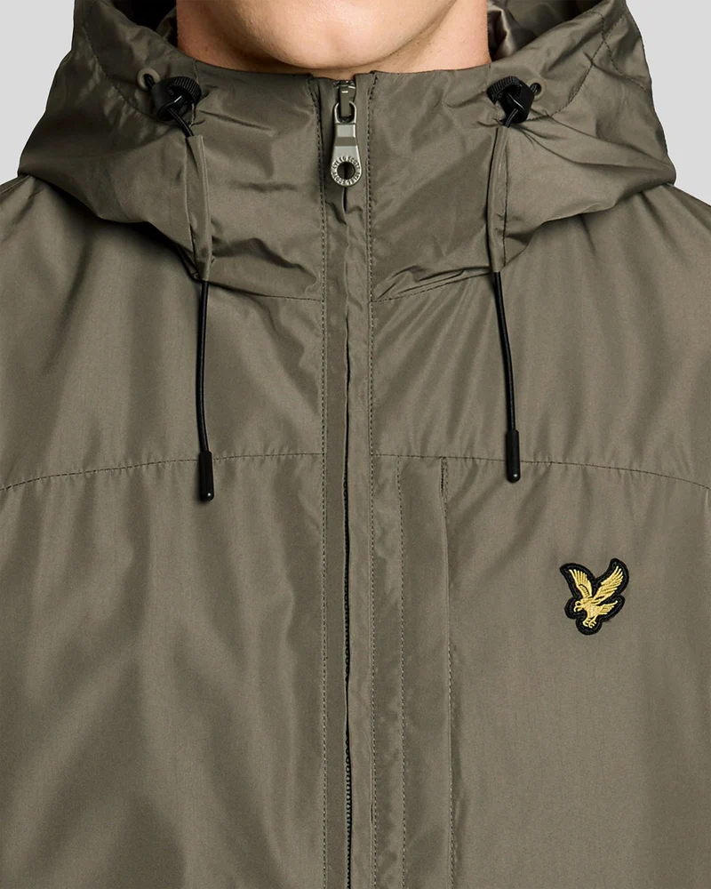 Lyle & Scott Leichte Herren-Kapuzenjacke | Khaki-Asch