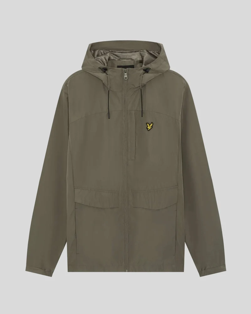 Lyle & Scott Leichte Herren-Kapuzenjacke | Khaki-Asch