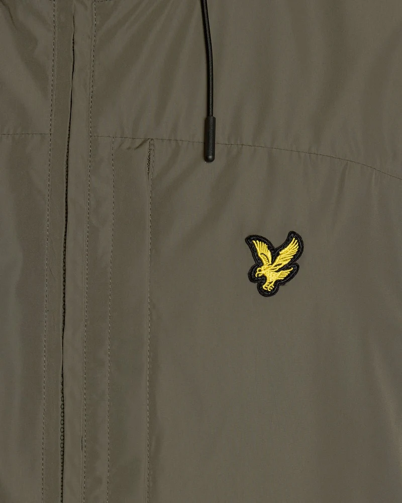 Lyle & Scott Leichte Herren-Kapuzenjacke | Khaki-Asch