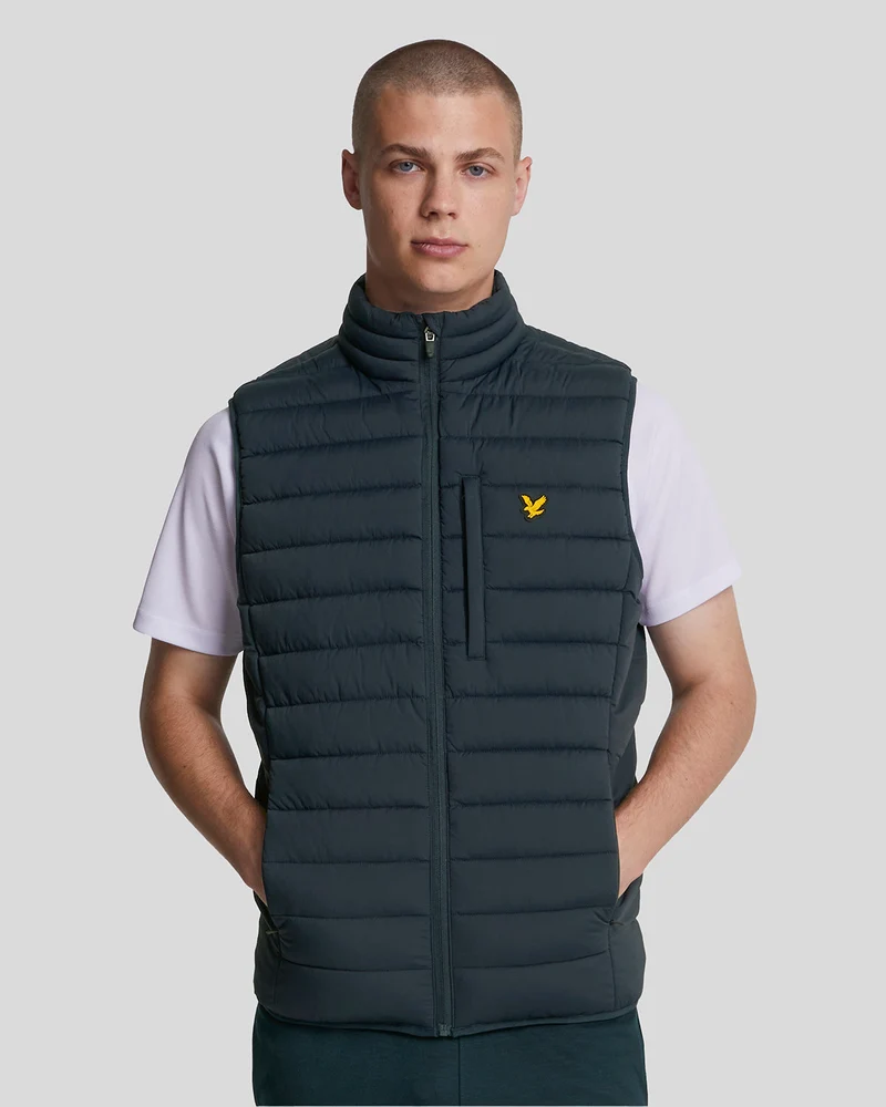 Lyle & Scott Leichte Herren-Sport-Steppweste | Dunkelblau