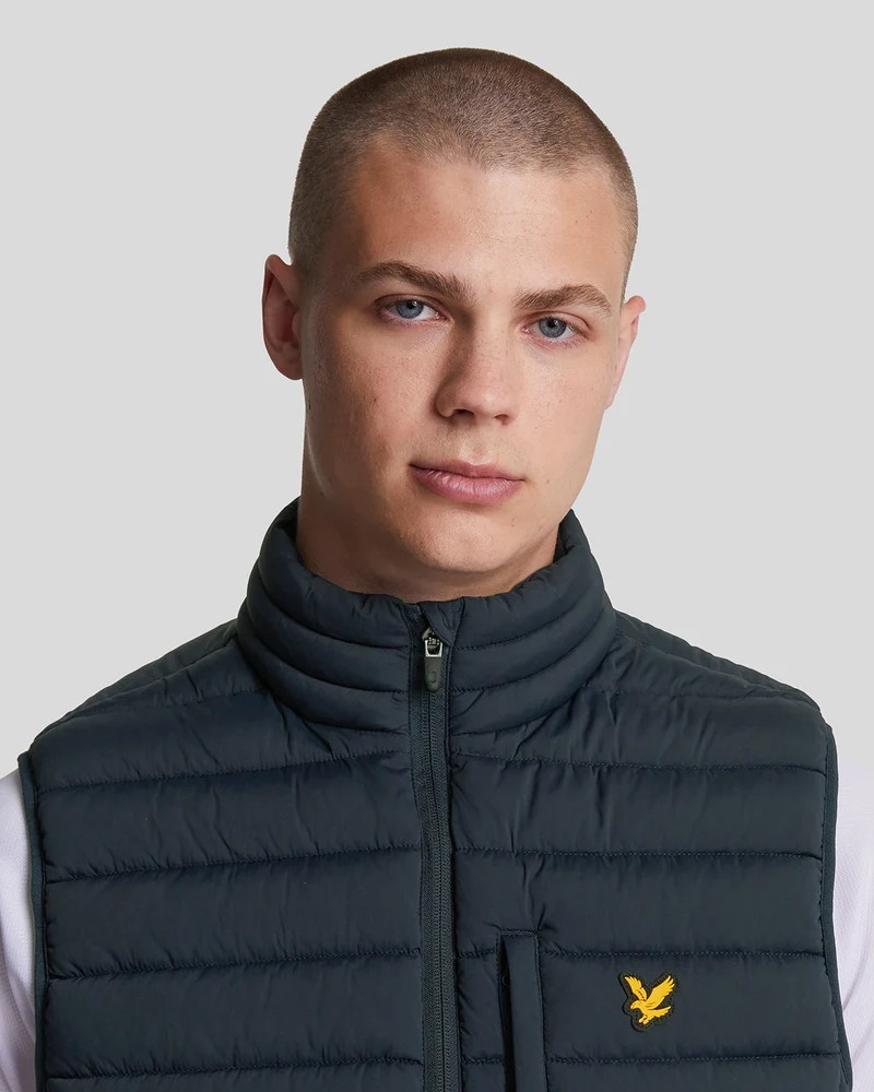 Lyle & Scott Leichte Herren-Sport-Steppweste | Dunkelblau