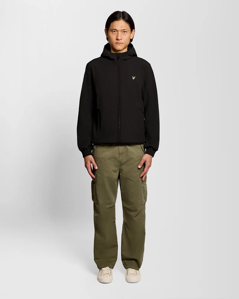Lyle & Scott Herren-Softshelljacke mit Fleecefutter | Tiefschwarz
