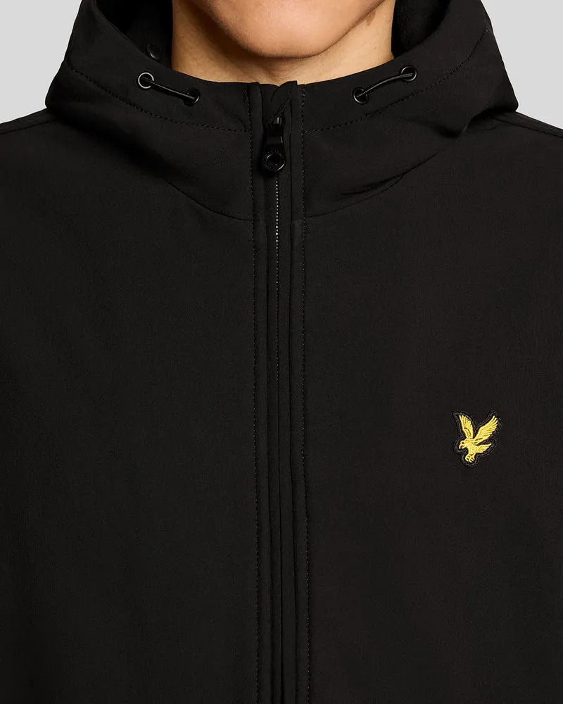Lyle & Scott Herren-Softshelljacke mit Fleecefutter | Tiefschwarz