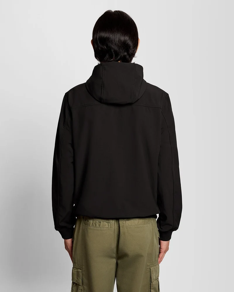 Lyle & Scott Herren-Softshelljacke mit Fleecefutter | Tiefschwarz