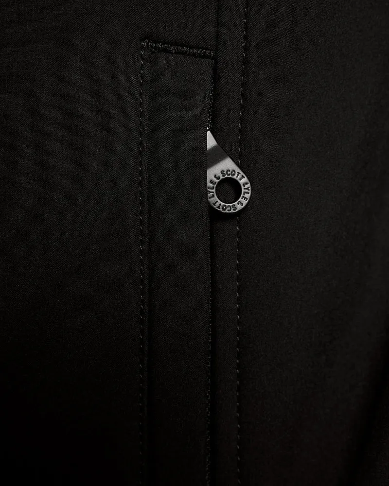 Lyle & Scott Herren-Softshelljacke mit Fleecefutter | Tiefschwarz