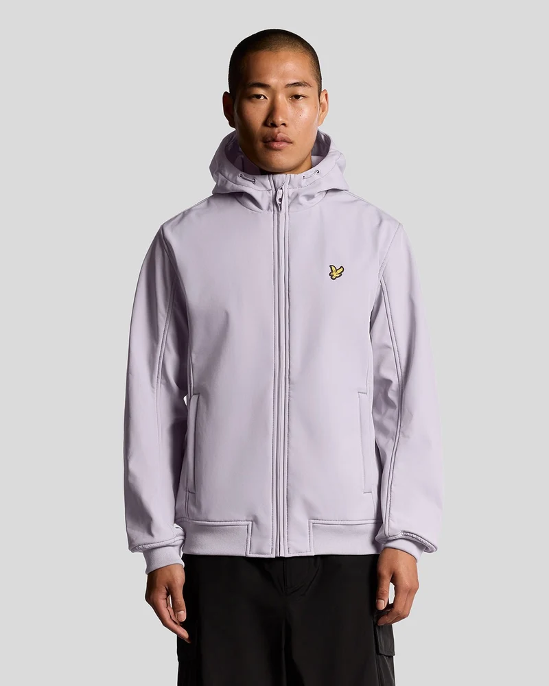 Lyle & Scott Herren-Softshelljacke mit Fleecefutter | Aschflieder