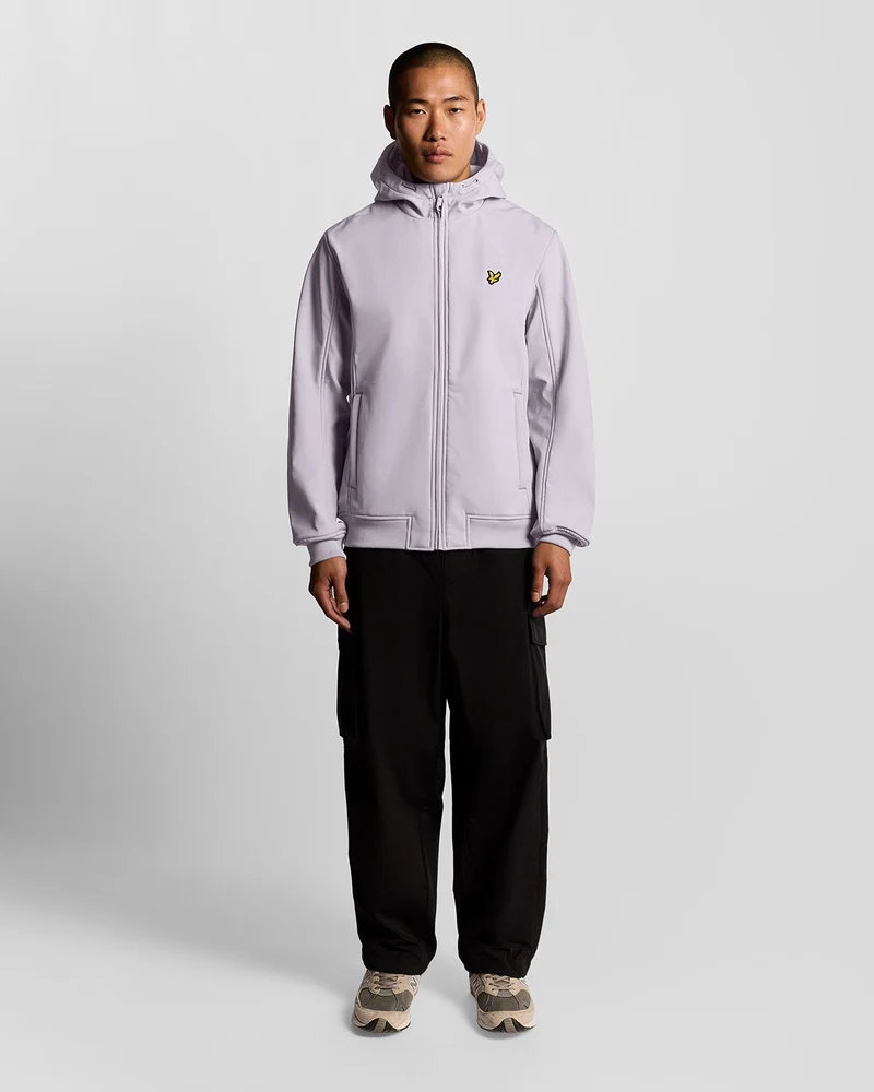 Lyle & Scott Herren-Softshelljacke mit Fleecefutter | Aschflieder