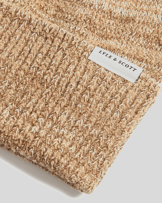 Lyle & Scott Mehrfarbige Marl-Mütze | Tigeraugen-Marmorierung