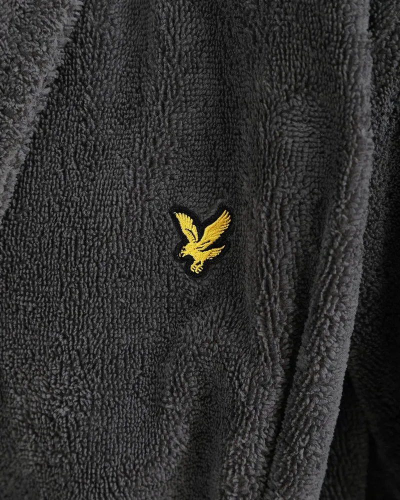 Lyle & Scott Herren-Frotteebademantel | Granitgrau