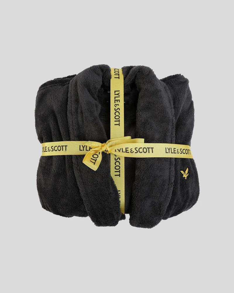 Lyle & Scott Herren-Frotteebademantel | Granitgrau