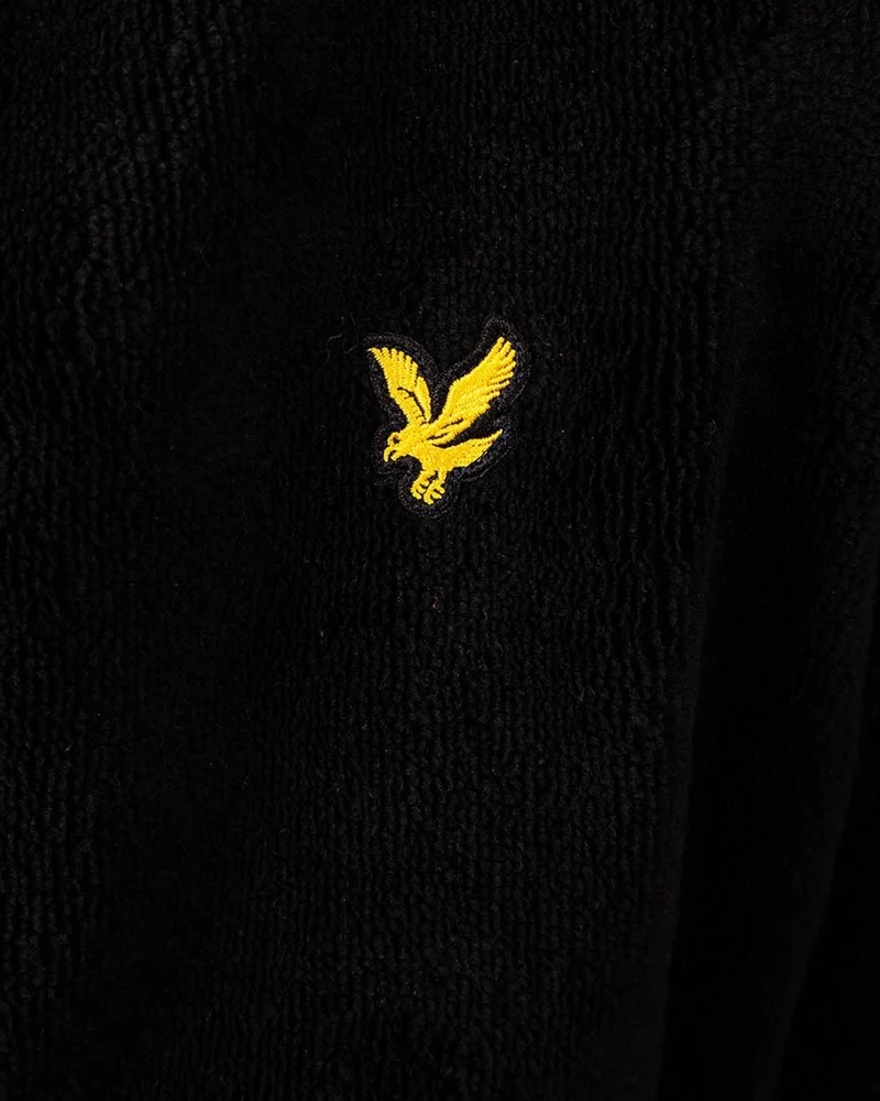 Lyle & Scott Herren-Frotteebademantel | Tiefschwarz