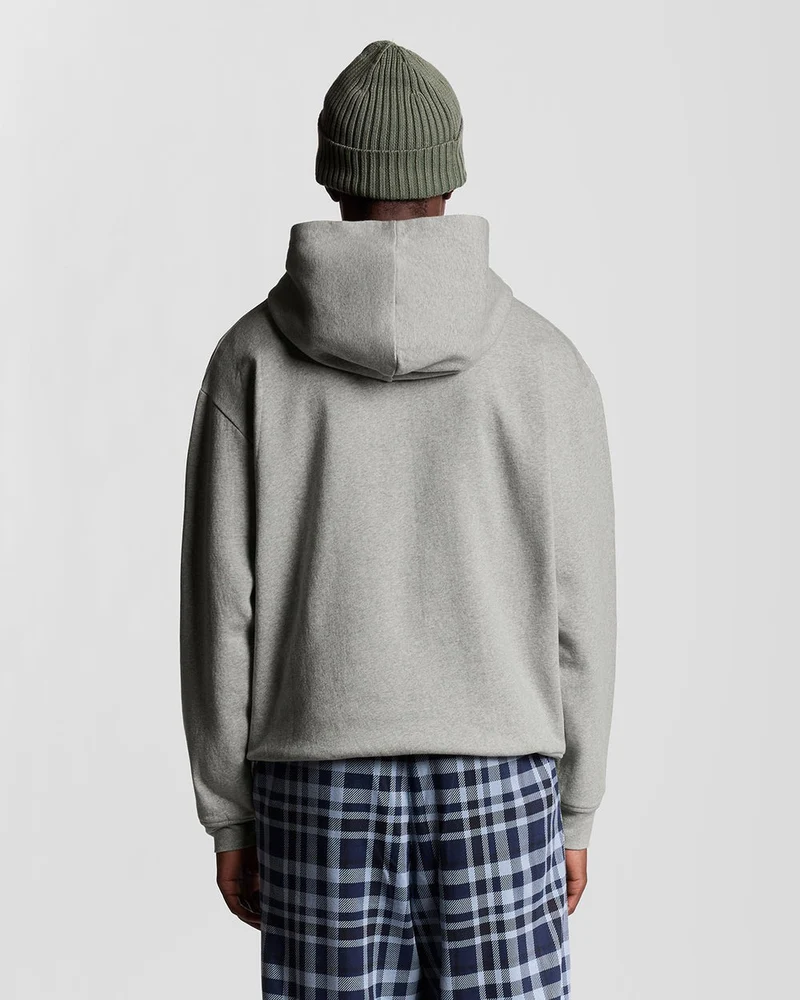Lyle & Scott Herren-Lounge-Pullover-Hoodie | Hellgrau meliert
