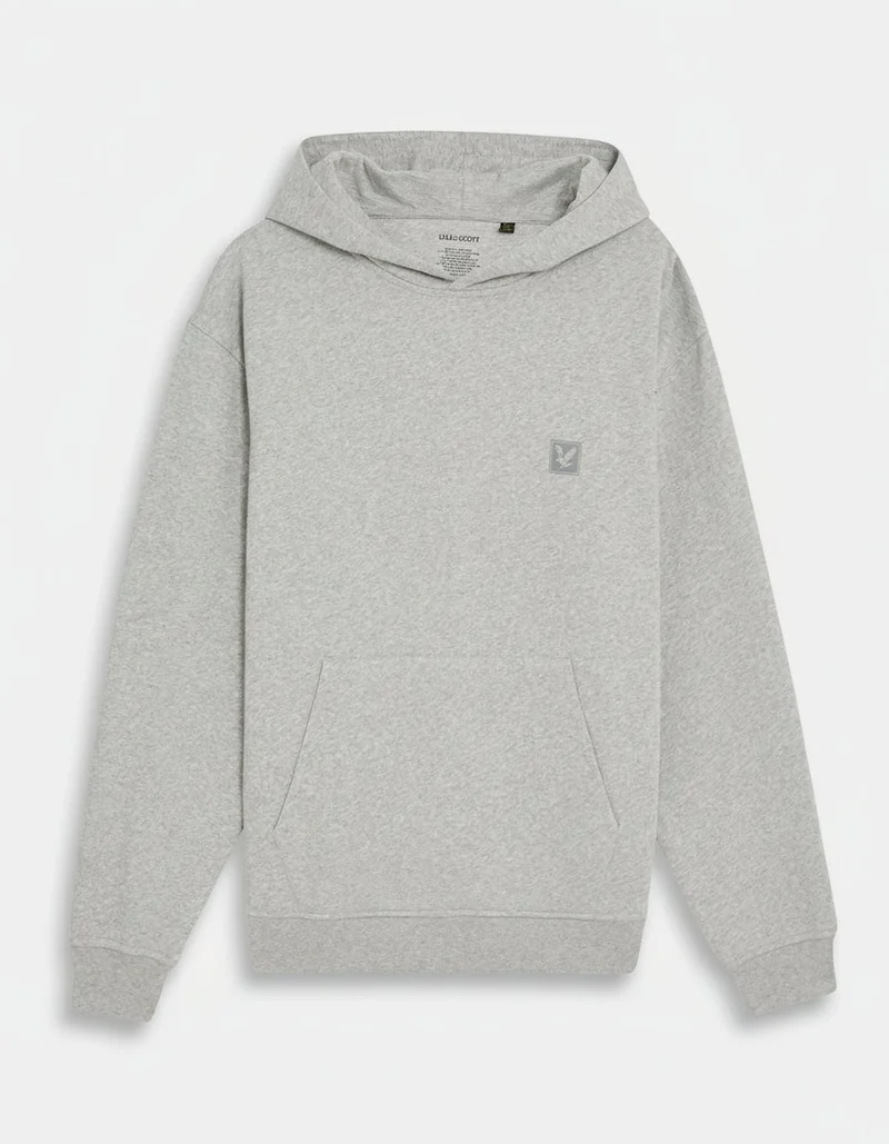 Lyle & Scott Herren-Lounge-Pullover-Hoodie | Hellgrau meliert