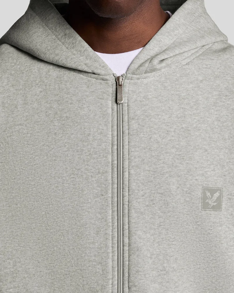 Lyle & Scott Herren-Loungewear-Kapuzenjacke mit durchgehendem Reißverschluss | Hellgrau meliert