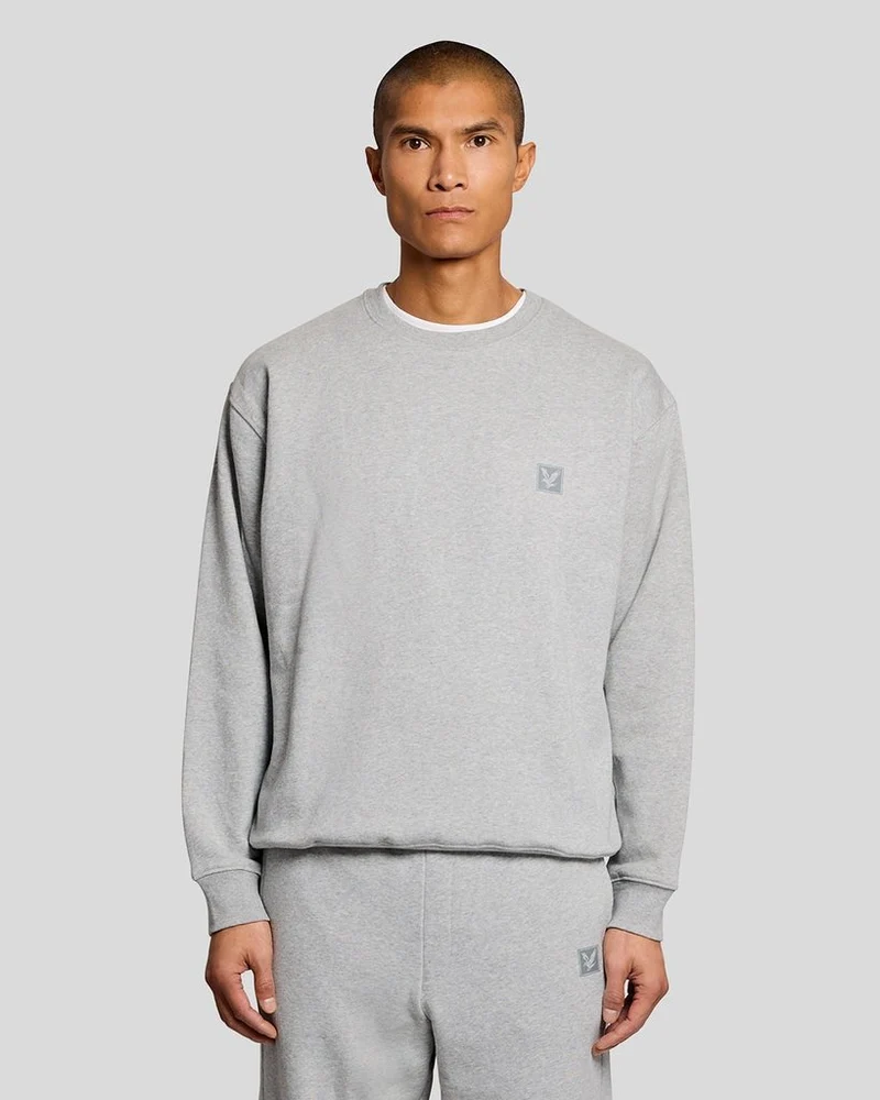Lyle & Scott Herren-Loungewear-Sweatshirt mit Rundhalsausschnitt | Hellgrau meliert