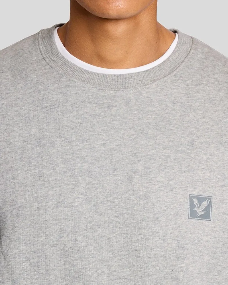 Lyle & Scott Herren-Loungewear-Sweatshirt mit Rundhalsausschnitt | Hellgrau meliert