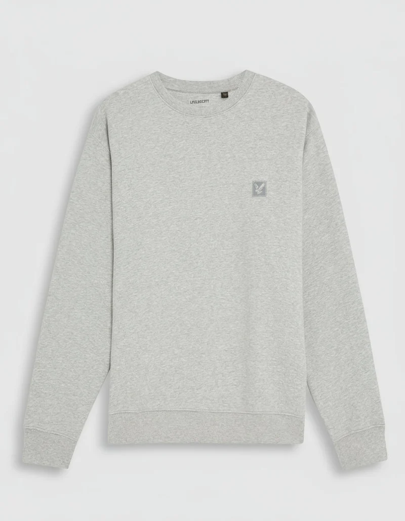Lyle & Scott Herren-Loungewear-Sweatshirt mit Rundhalsausschnitt | Hellgrau meliert