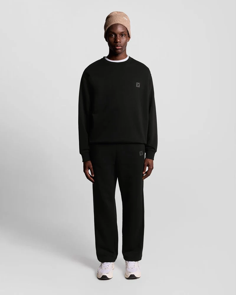 Lyle & Scott Herren-Lounge-Sweatshirt mit Rundhalsausschnitt | Tiefschwarz
