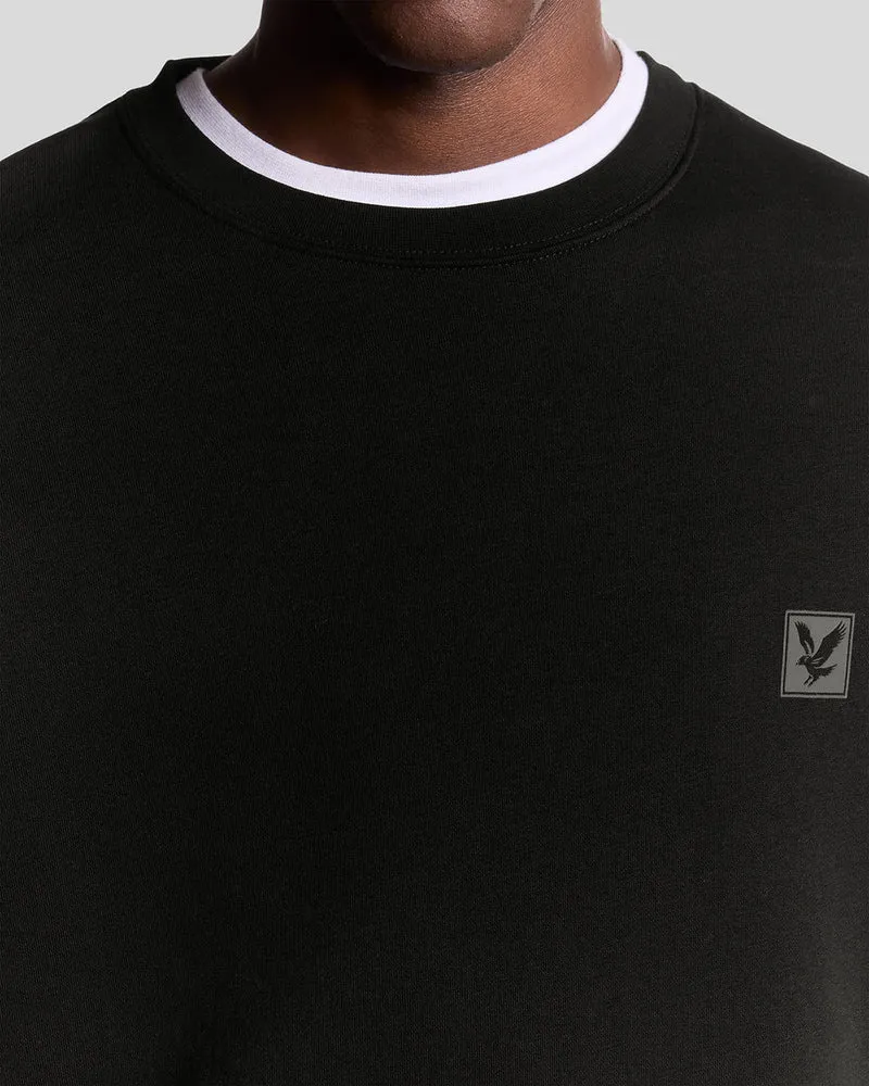 Lyle & Scott Herren-Lounge-Sweatshirt mit Rundhalsausschnitt | Tiefschwarz
