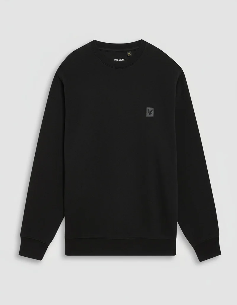 Lyle & Scott Herren-Lounge-Sweatshirt mit Rundhalsausschnitt | Tiefschwarz