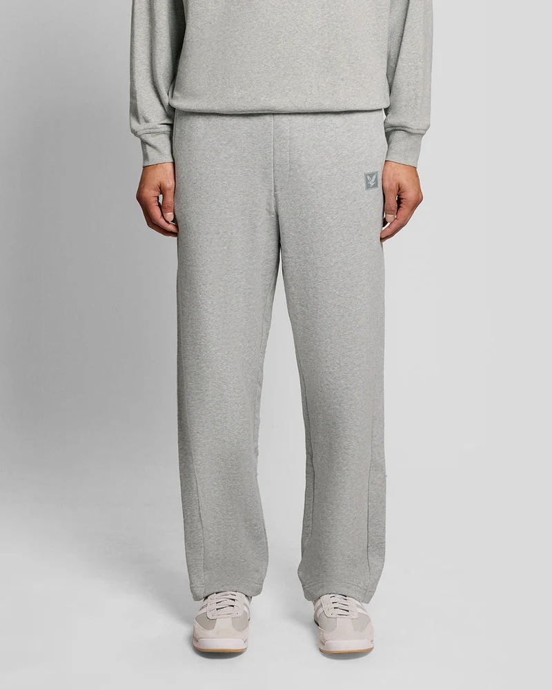 Lyle & Scott Herren-Jogginghose mit geradem Bein | Hellgrau meliert