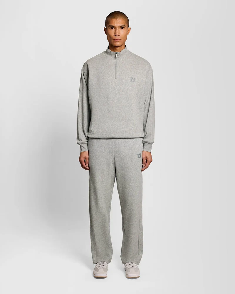 Lyle & Scott Herren-Jogginghose mit geradem Bein | Hellgrau meliert