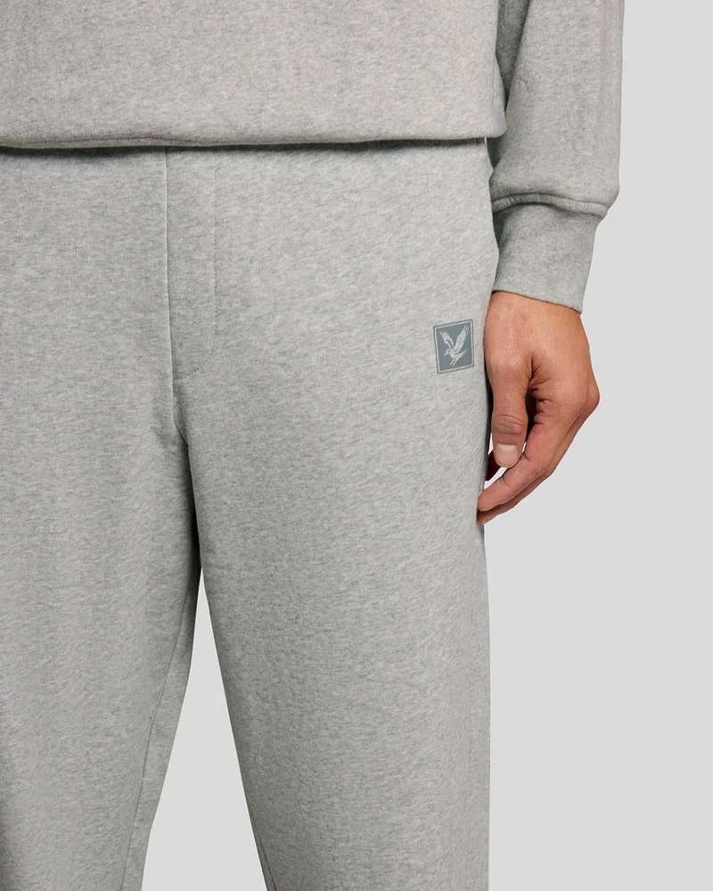 Lyle & Scott Herren-Jogginghose mit geradem Bein | Hellgrau meliert