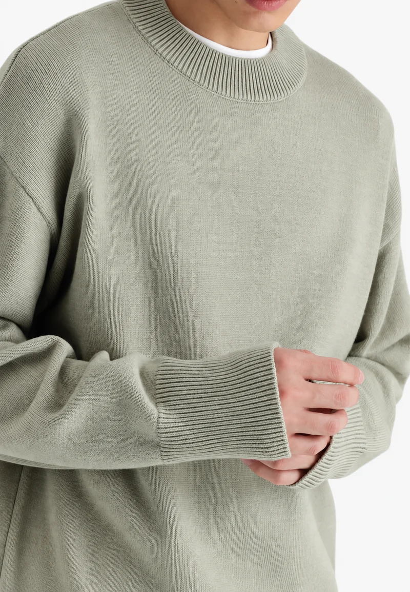 Wollpullover mit Rollkragen und Rippbündchen – Benoît