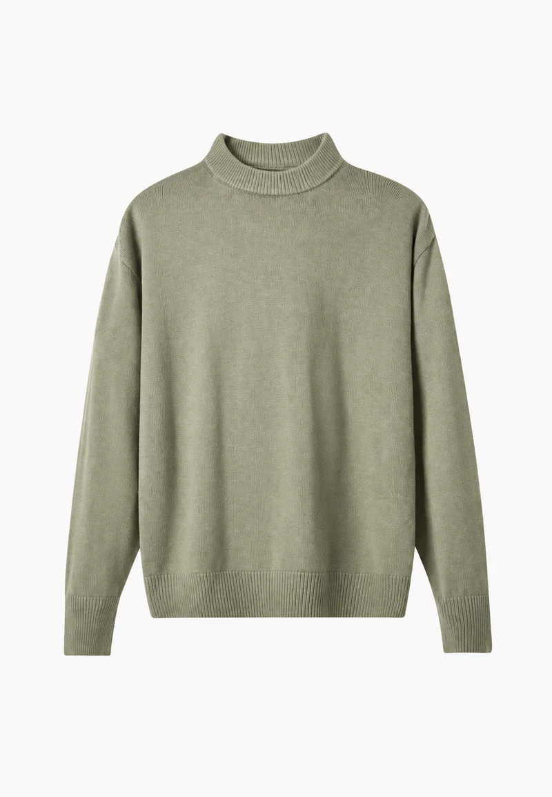 Wollpullover mit Rollkragen und Rippbündchen – Benoît