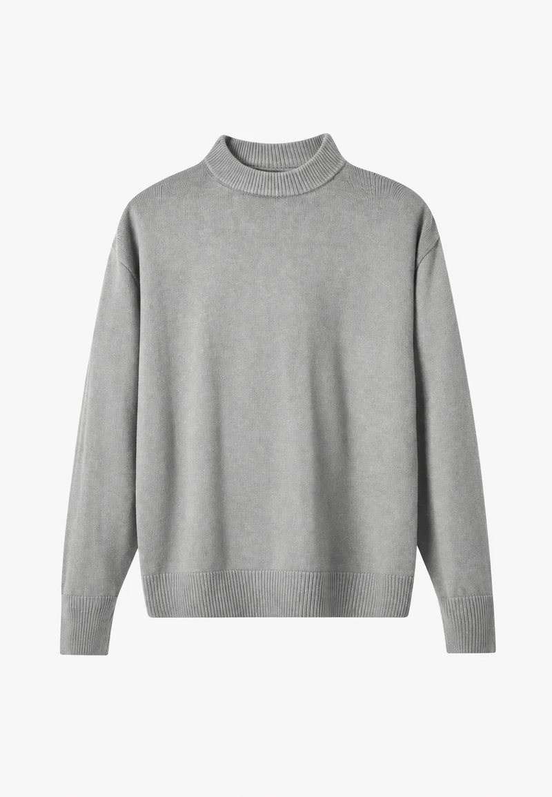 Wollpullover mit Rollkragen und Rippbündchen – Benoît