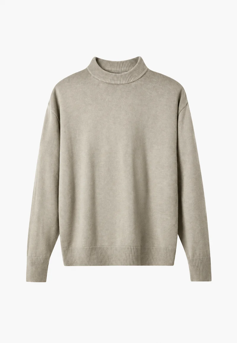 Wollpullover mit Rollkragen und Rippbündchen – Benoît